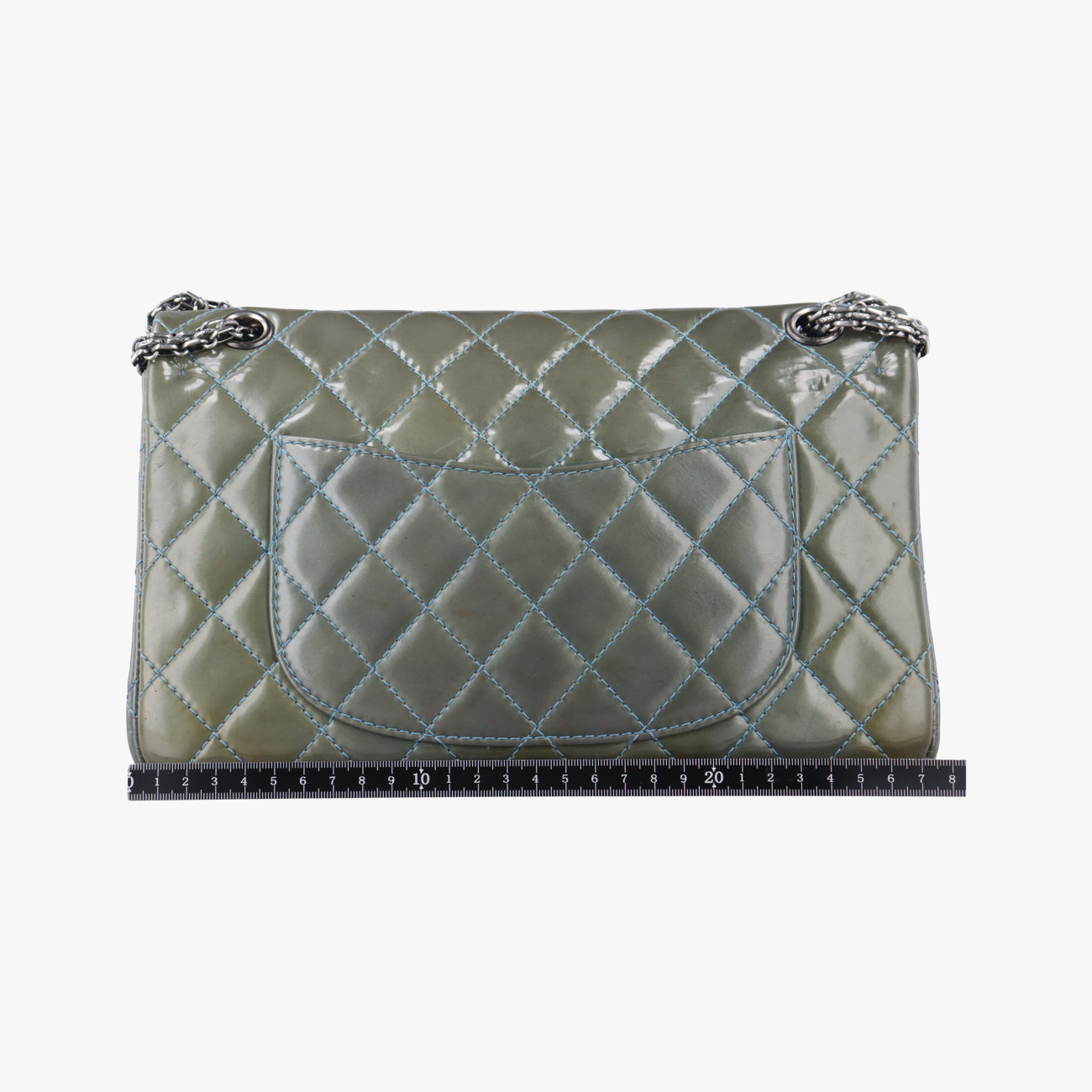 2.55 MatelasseGreenPatent LeatherA37587149676882.55 ダブルフラップマトラッセグリーンパテントA3758714967688