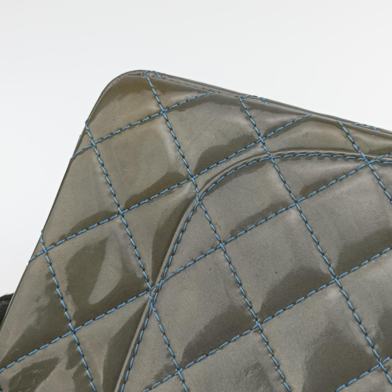 2.55 MatelasseGreenPatent LeatherA37587149676882.55 ダブルフラップマトラッセグリーンパテントA3758714967688