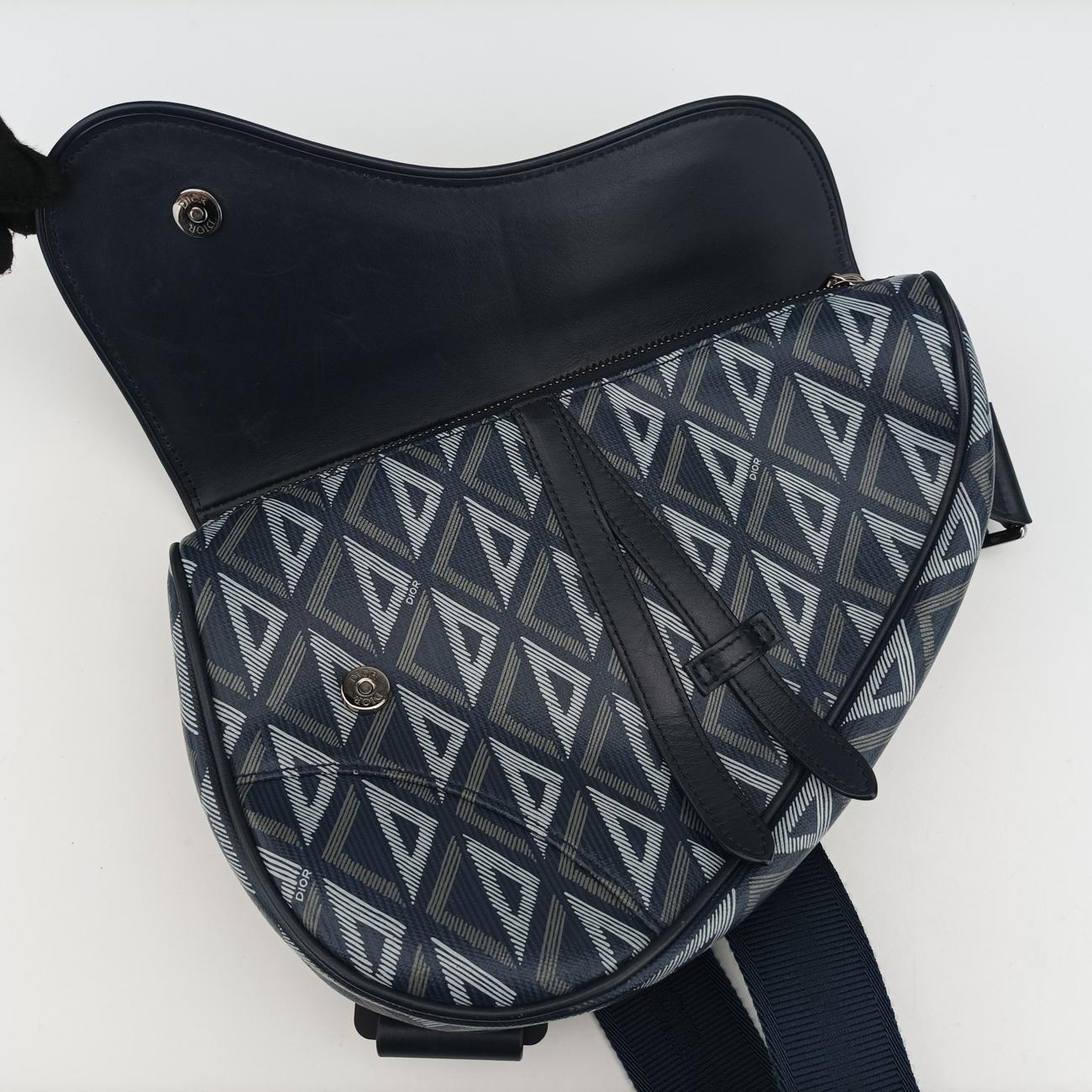 SaddleNavy×GreyPVC coated canvas × leather16-BO-0223サドルネイビー×グレーPVCコーティングキャンバス×レザー16-BO-0223