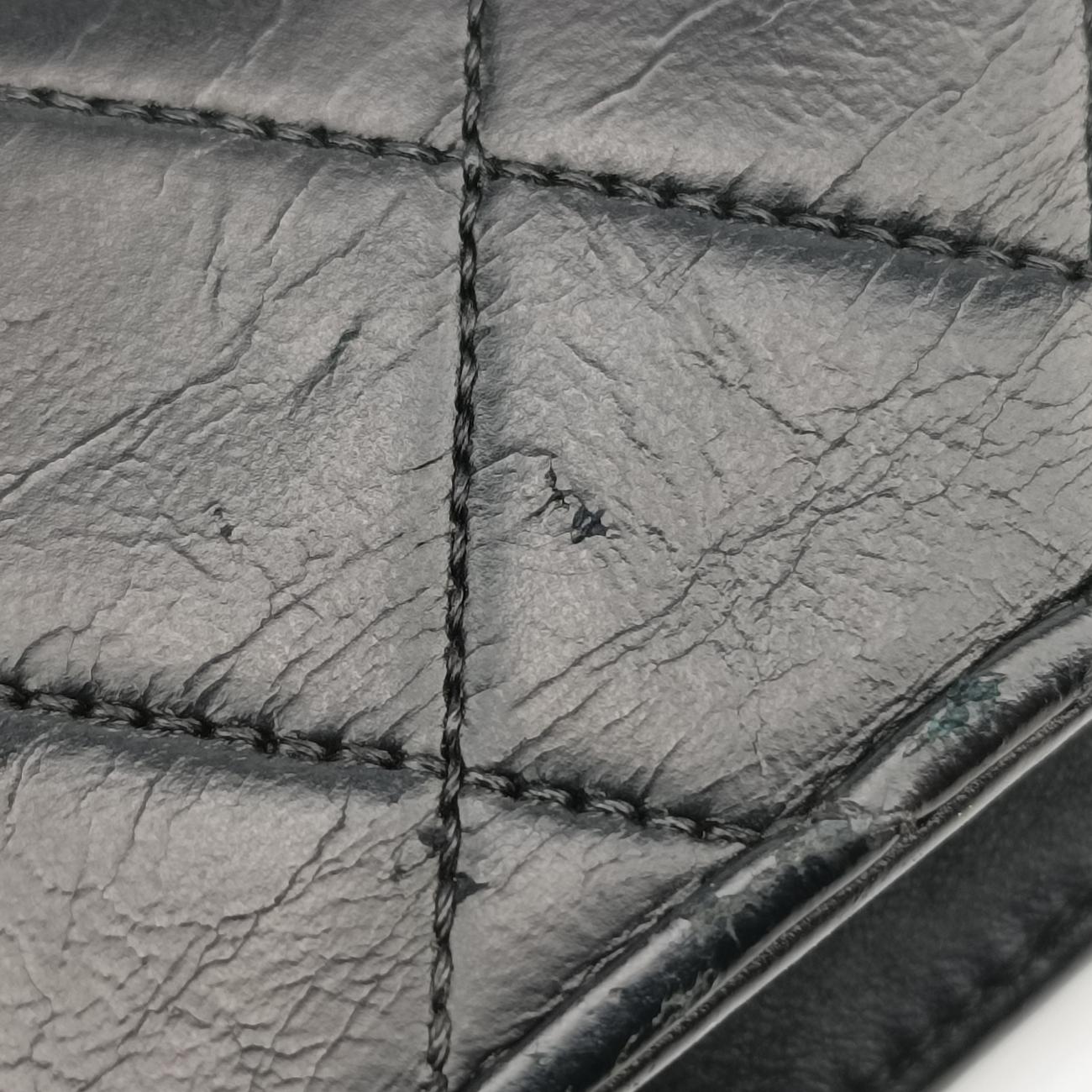 Matelasse 25 Push Lock ChainBlacklambskinA0357011273450マトラッセ25 プッシュロック チェーンブラックラムスキンA0357011273450