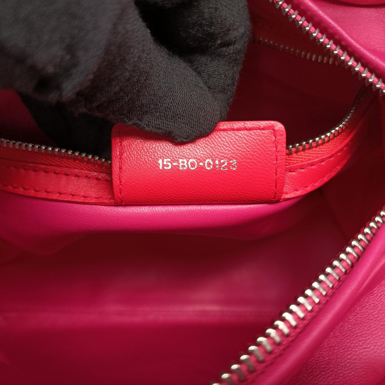 Lady DiorOrange×rose　redlambskin15-BO-0123レディディオールオレンジ×ローズレッドラムスキン15-BO-0123