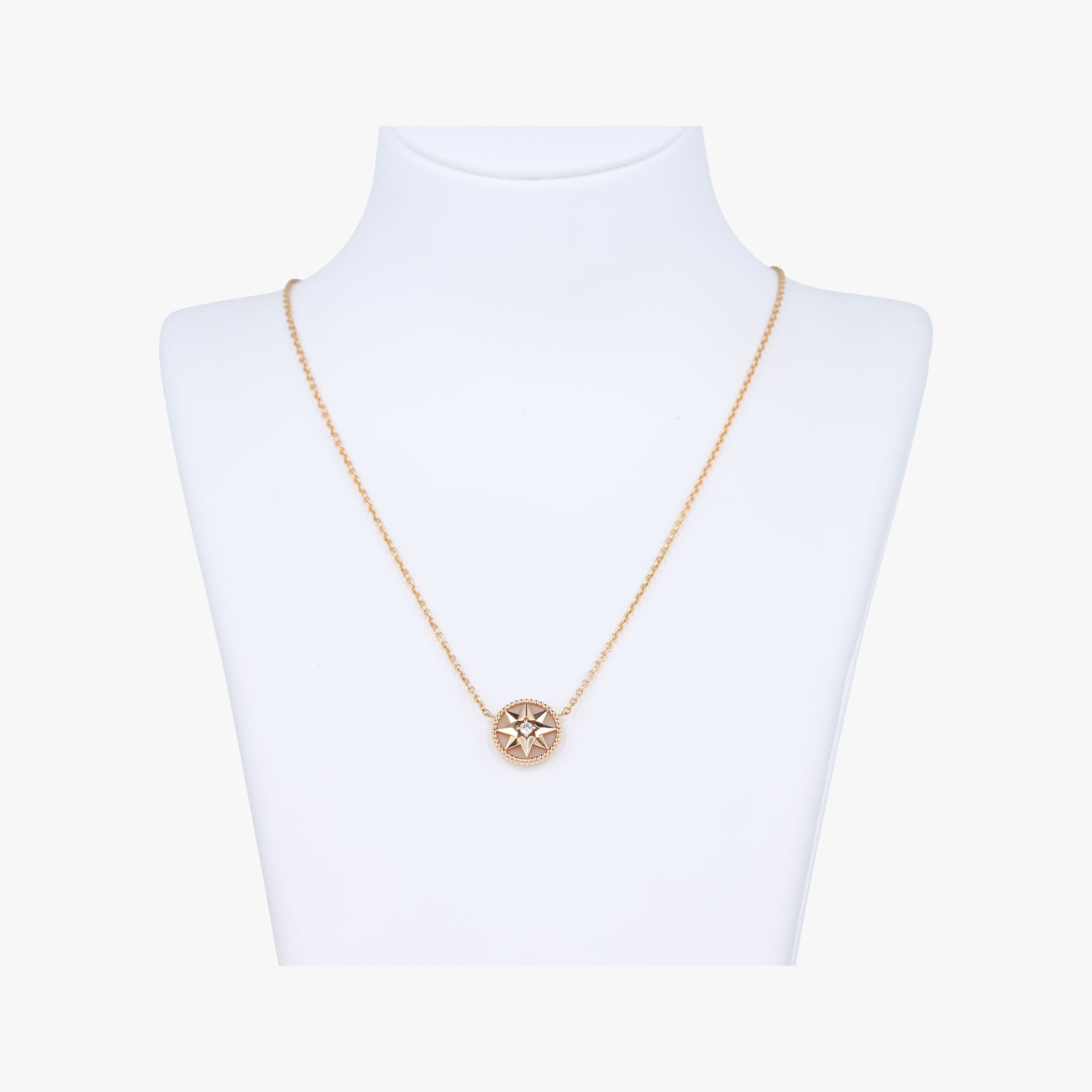 Rose des Vents medallion　Gold x BeigeAU750144461ローズデヴァン メダリオンゴールド×ベージュAU750144461