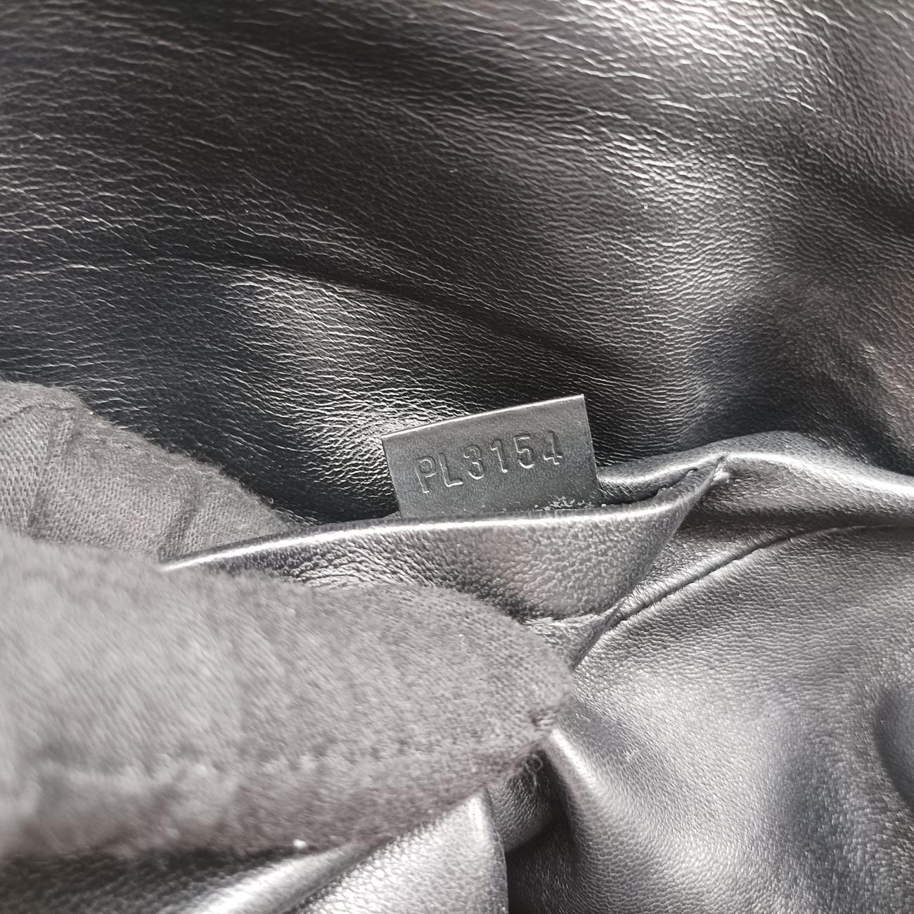 Pochette Flap MalletageBeige×BlackLeatherPL3154ポシェットフラップマルタージュベージュ×ブラックレザーPL3154