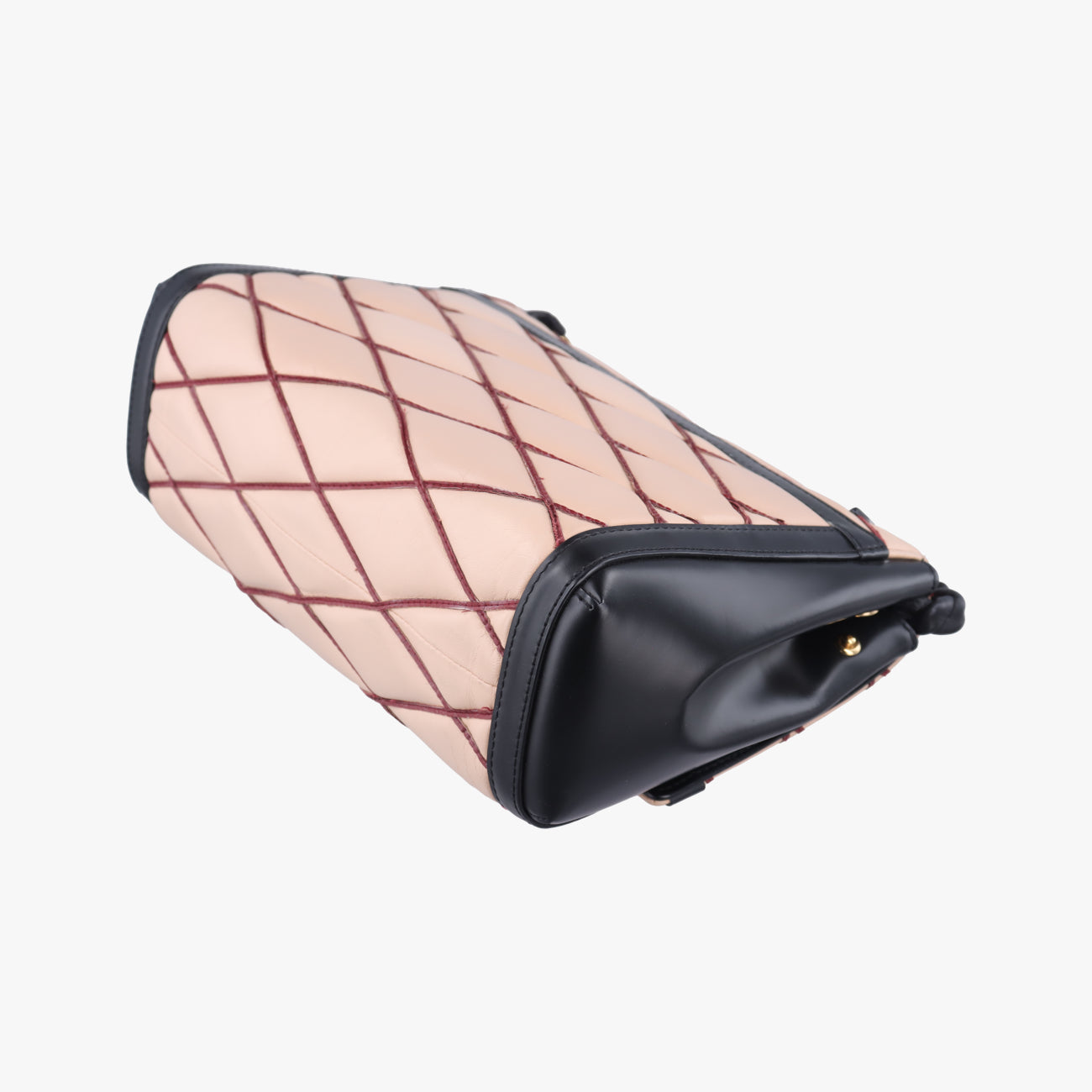 Pochette Flap MalletageBeige×BlackLeatherPL3154ポシェットフラップマルタージュベージュ×ブラックレザーPL3154