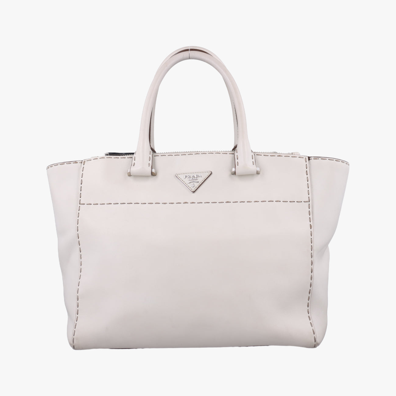 city Twin Pocket SatchelWhiteleatherBN2857208 31/Zシティ ツイン ポケット サッチェルホワイトレザーBN2857208 31/Z