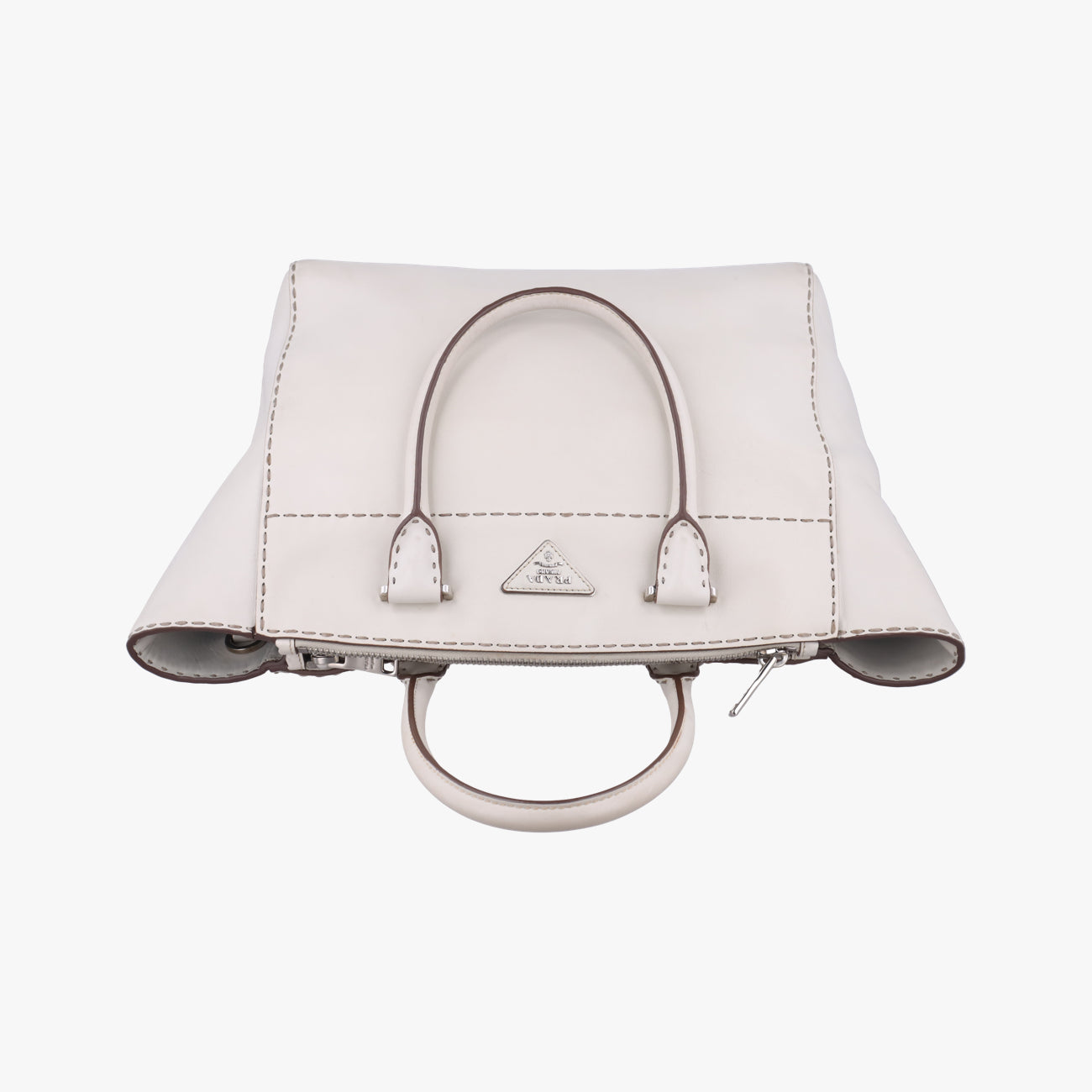 city Twin Pocket SatchelWhiteleatherBN2857208 31/Zシティ ツイン ポケット サッチェルホワイトレザーBN2857208 31/Z