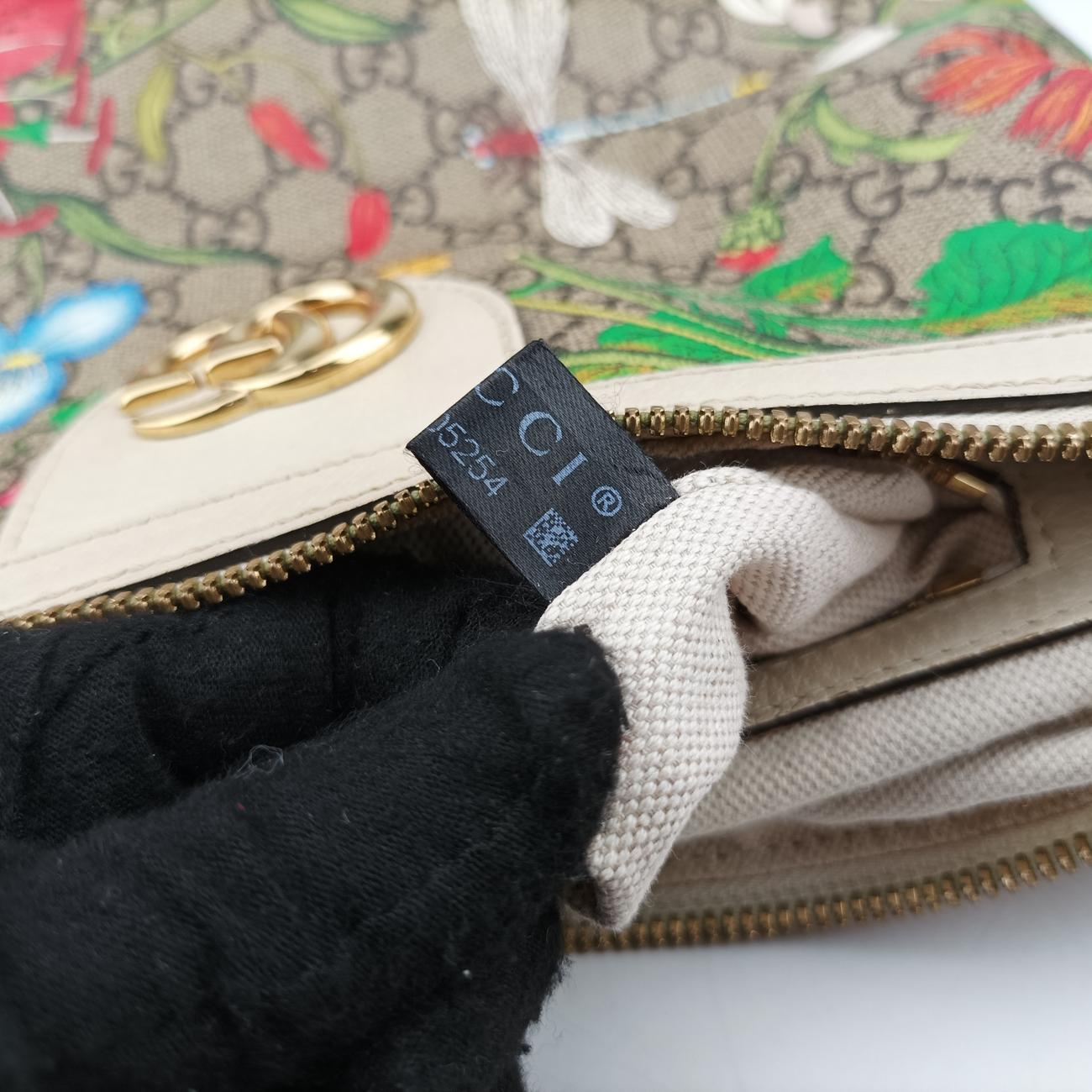 GG Supreme Flora OphidiaWhite x Beige x MulticolourPVC coated canvas626509I032705254GG スプリーム フローラ オフィディアホワイト×ベージュ×マルチカラーPVCコーティングキャンバス626509I032705254