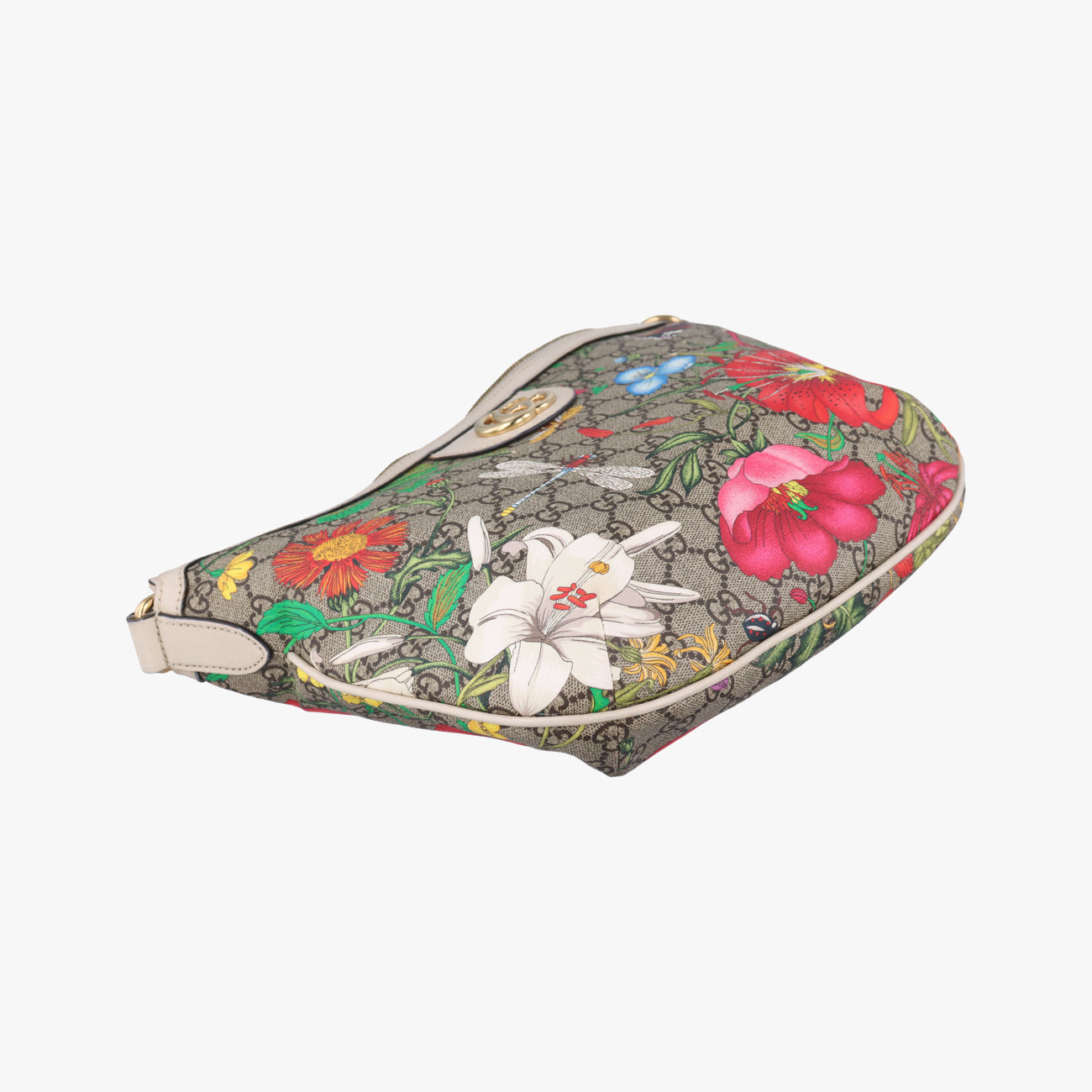 GG Supreme Flora OphidiaWhite x Beige x MulticolourPVC coated canvas626509I032705254GG スプリーム フローラ オフィディアホワイト×ベージュ×マルチカラーPVCコーティングキャンバス626509I032705254