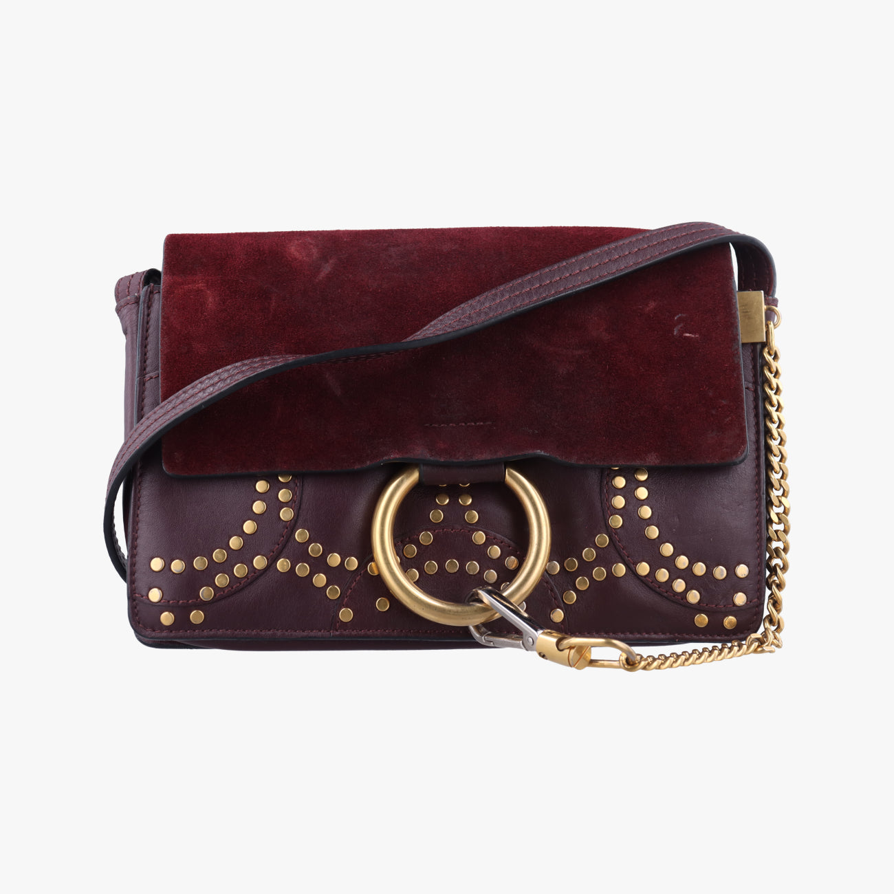 FAYE SmallBurgundySuede×Leather03-16-99-65フェイ スモールワインレッドスエード×レザー03-16-99-65