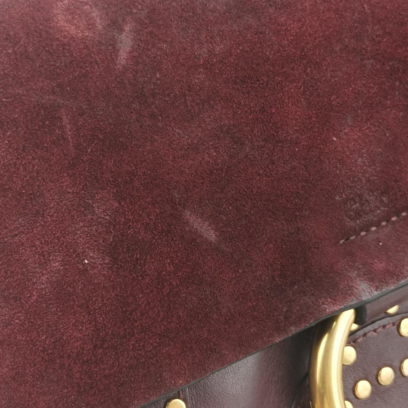 FAYE SmallBurgundySuede×Leather03-16-99-65フェイ スモールワインレッドスエード×レザー03-16-99-65