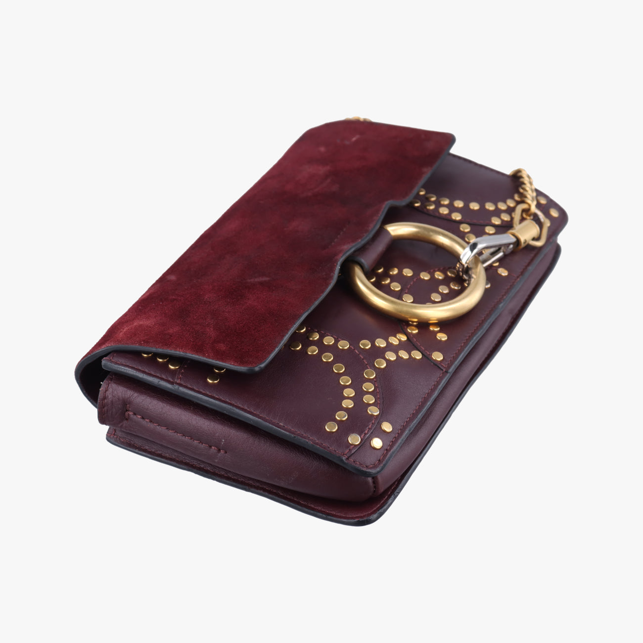 FAYE SmallBurgundySuede×Leather03-16-99-65フェイ スモールワインレッドスエード×レザー03-16-99-65