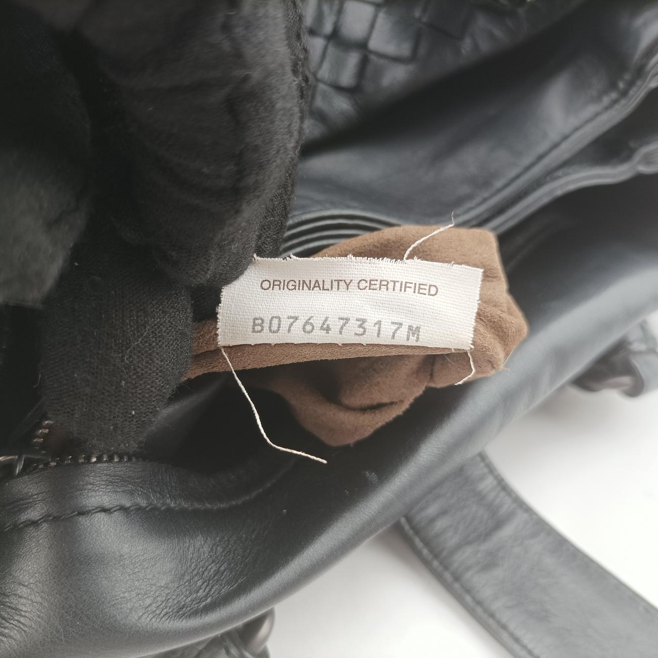 Roma IntrecciatoBlacklambskinB07647317Mローマ イントレチャートブラックラムスキンB07647317M