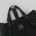 Roma IntrecciatoBlacklambskinB07647317Mローマ イントレチャートブラックラムスキンB07647317M