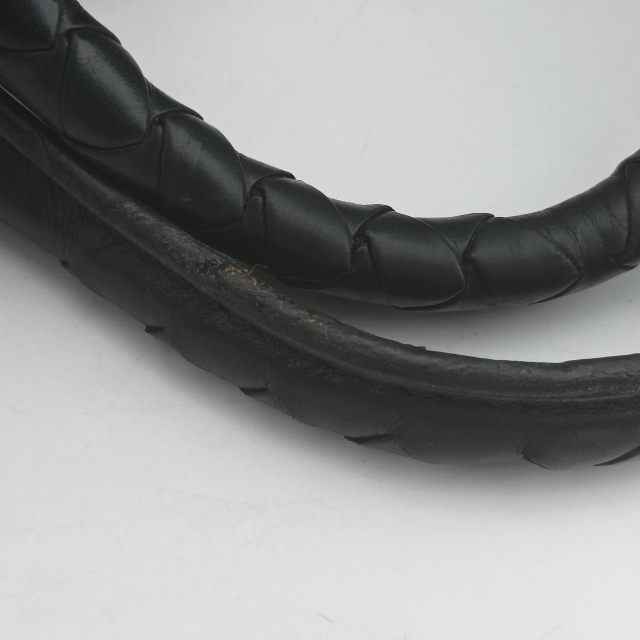 Roma IntrecciatoBlacklambskinB07647317Mローマ イントレチャートブラックラムスキンB07647317M