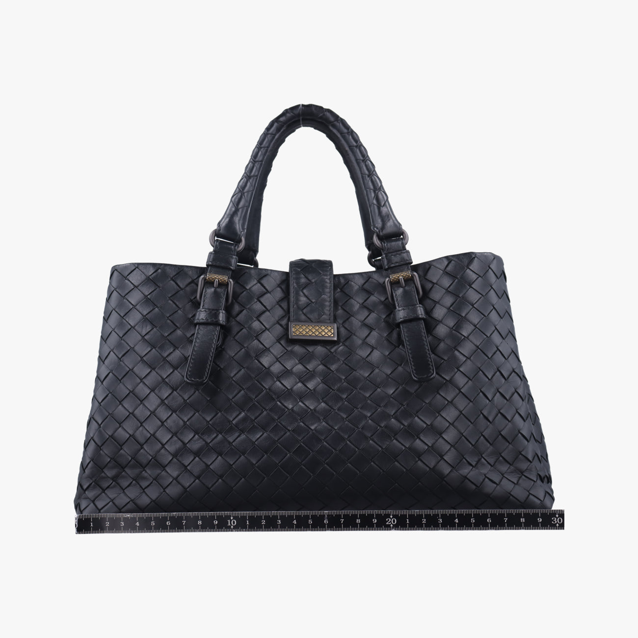 Roma IntrecciatoBlacklambskinB07647317Mローマ イントレチャートブラックラムスキンB07647317M