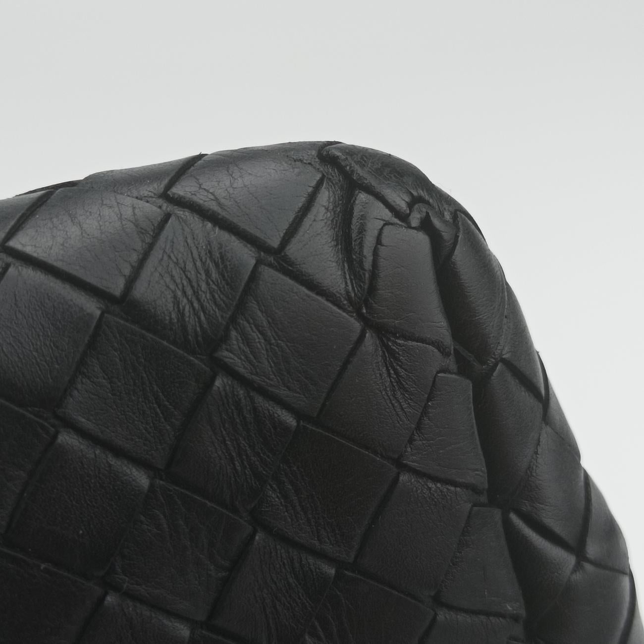 Roma IntrecciatoBlacklambskinB07647317Mローマ イントレチャートブラックラムスキンB07647317M