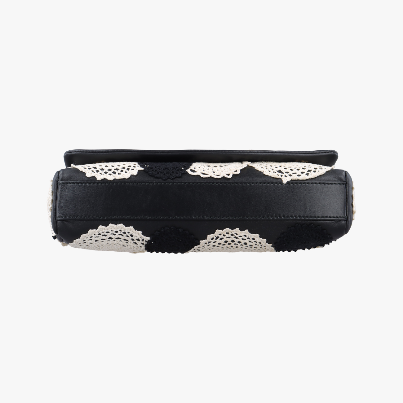 Lace FleshWhite x BlackLeatherレースフレッシュホワイト×ブラックレザー