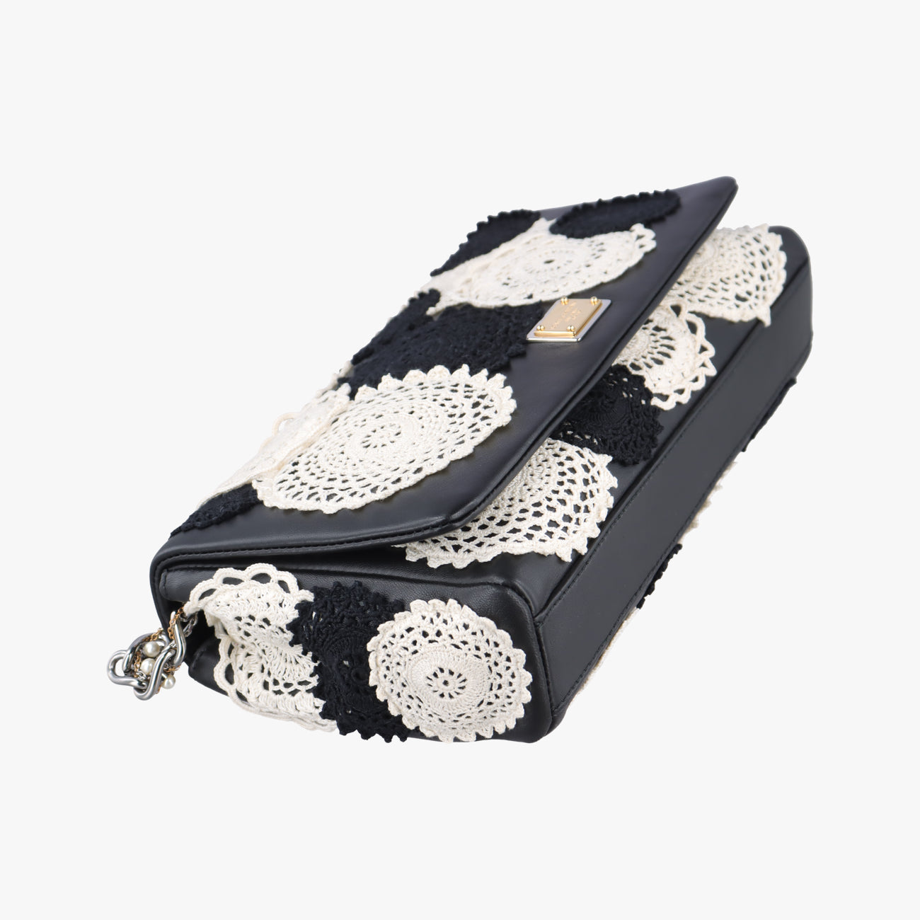 Lace FleshWhite x BlackLeatherレースフレッシュホワイト×ブラックレザー