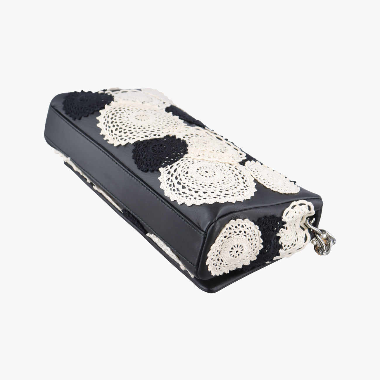 Lace FleshWhite x BlackLeatherレースフレッシュホワイト×ブラックレザー