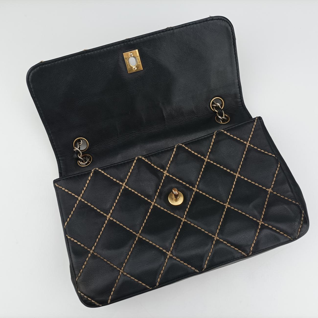 Wild Stitch Double ChainBlackLeatherA146877728960ワイルドステッチ ダブルチェーンブラックレザーA146877728960