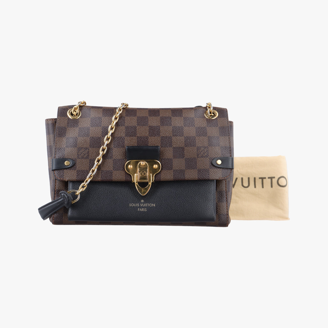 Vavin PMEBENE×NoirDamier Canvas×calf leatherN40108FK3204ヴァヴァンPMエベーヌ×ノワールダミエキャンバス×カーフレザーN40108FK3204