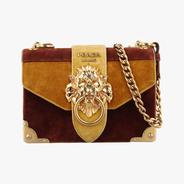 Animalier Cahier Lions HeadYellow×BrownVelvet1BD089110カイエ ライオンヘッドイエロー×ブラウン系ベロア1BD089110