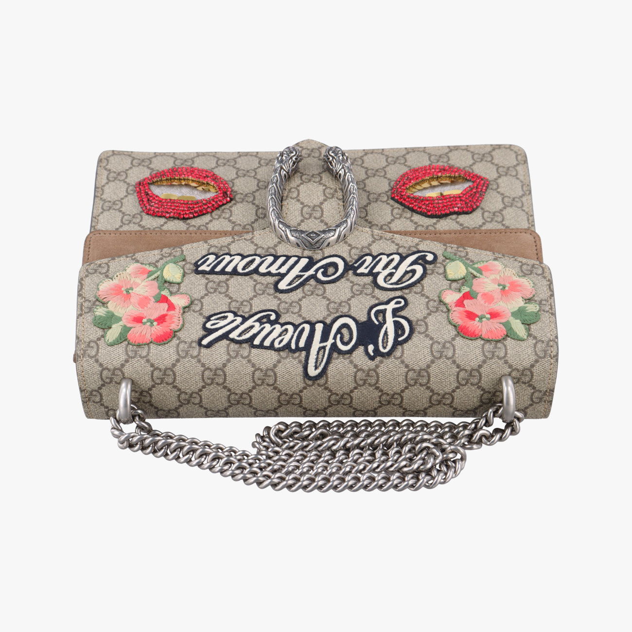 Dionysusbeige×MulticolourPVC coated canvas400235H019027318ディオニュソスベージュ×マルチカラーPVCコーティングキャンバス400235H019027318