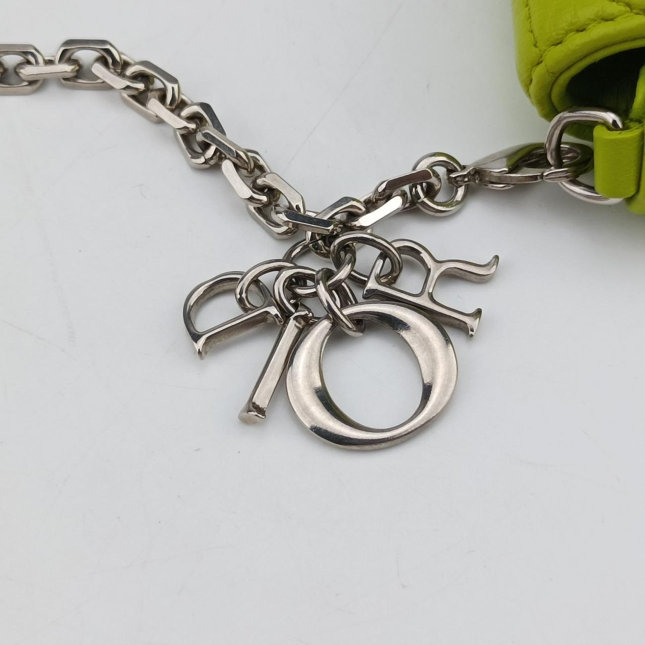 Miss Dior CANNAGE New LockGreenlambskin12-MA-1113ミス ディオール カナージュ ニューロックグリーンラムスキン12-MA-1113