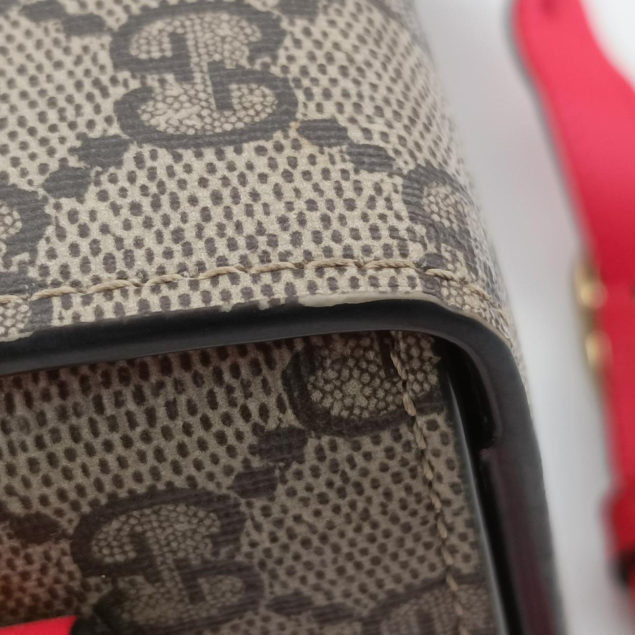 GG SupremeBrown×RedPVC coated canvas677610GGスプリーム ブラウン×レッドPVCコーティングキャンバス677610