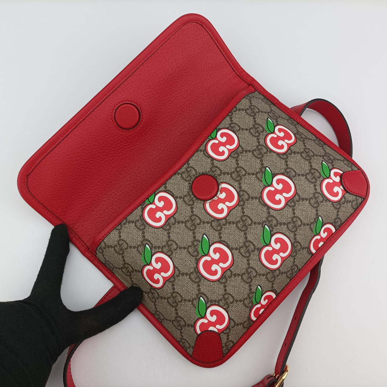 Gucci Applebeige×MulticolourPVC coated canvas625233D033008978GGアップルベージュ×マルチカラーPVCコーティングキャンバス625233D033008978