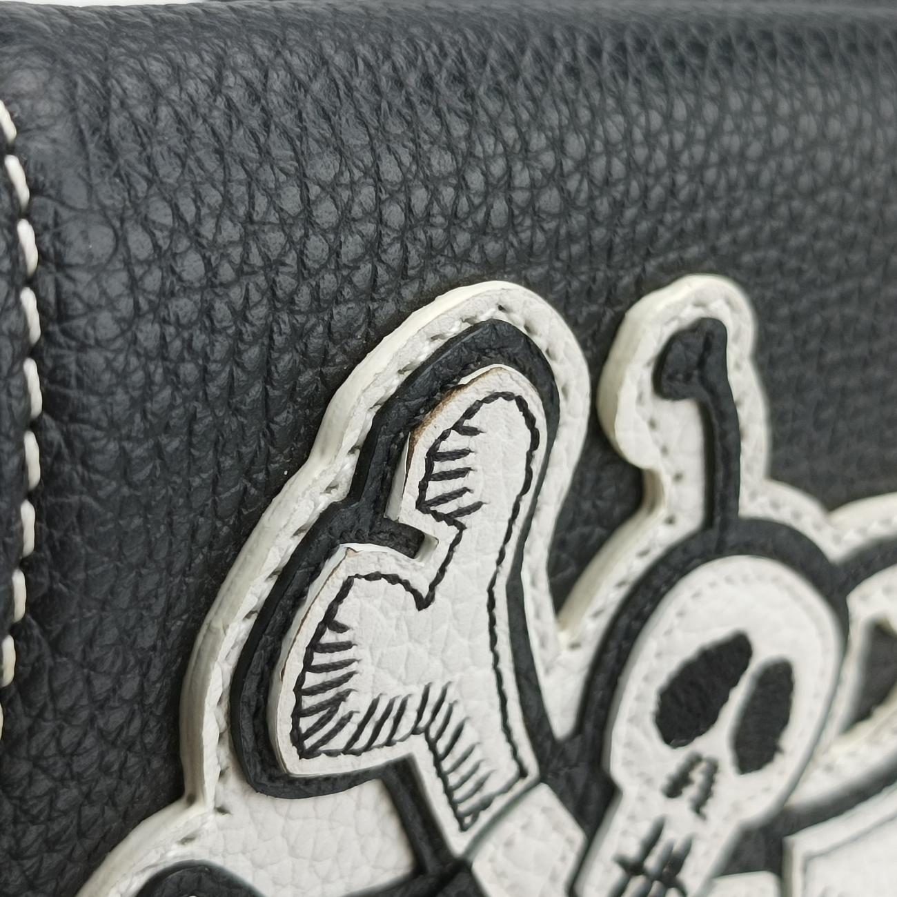 saddleBlack x whiteLeather23-BO-0230サドルブラック×ホワイトレザー23-BO-0230