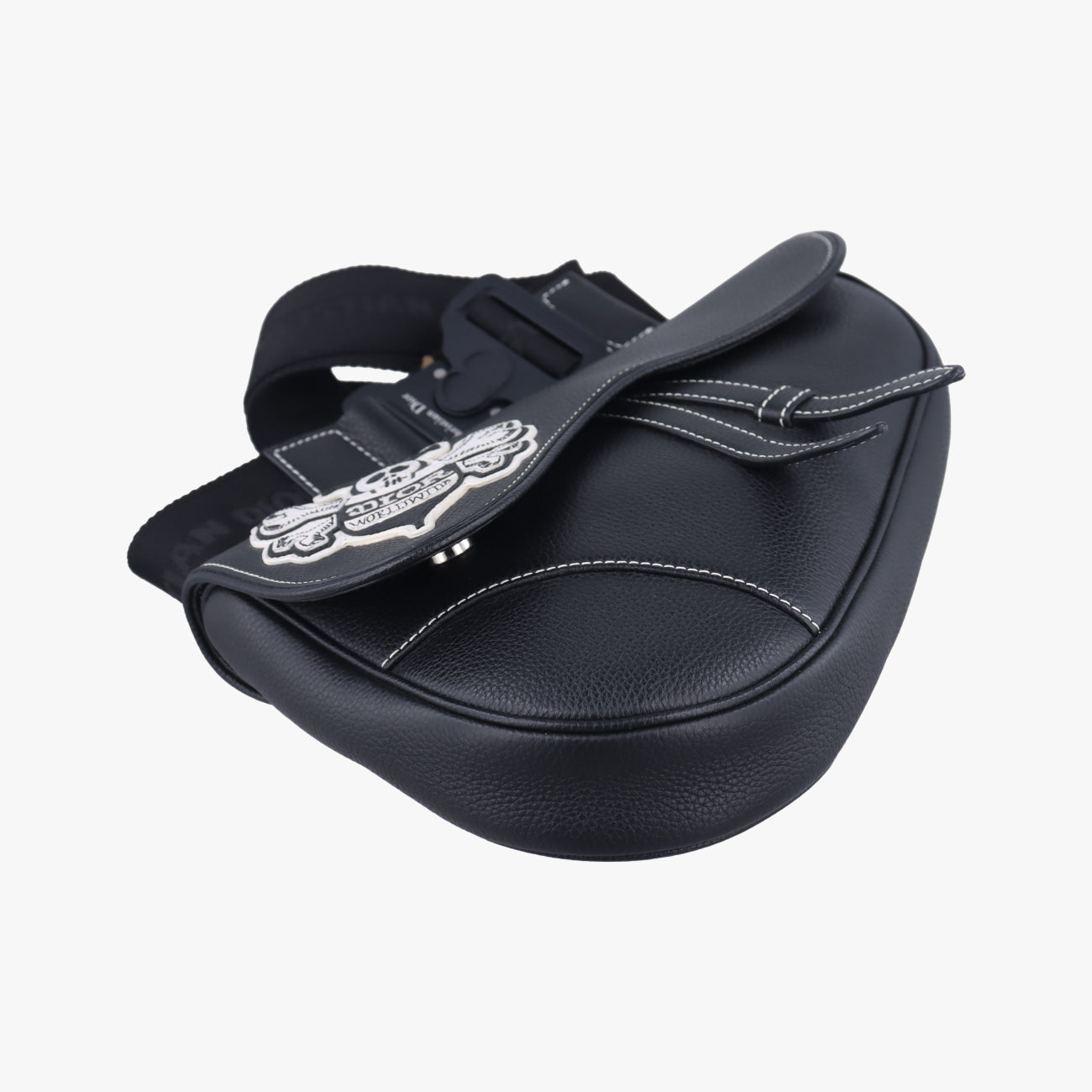 saddleBlack x whiteLeather23-BO-0230サドルブラック×ホワイトレザー23-BO-0230