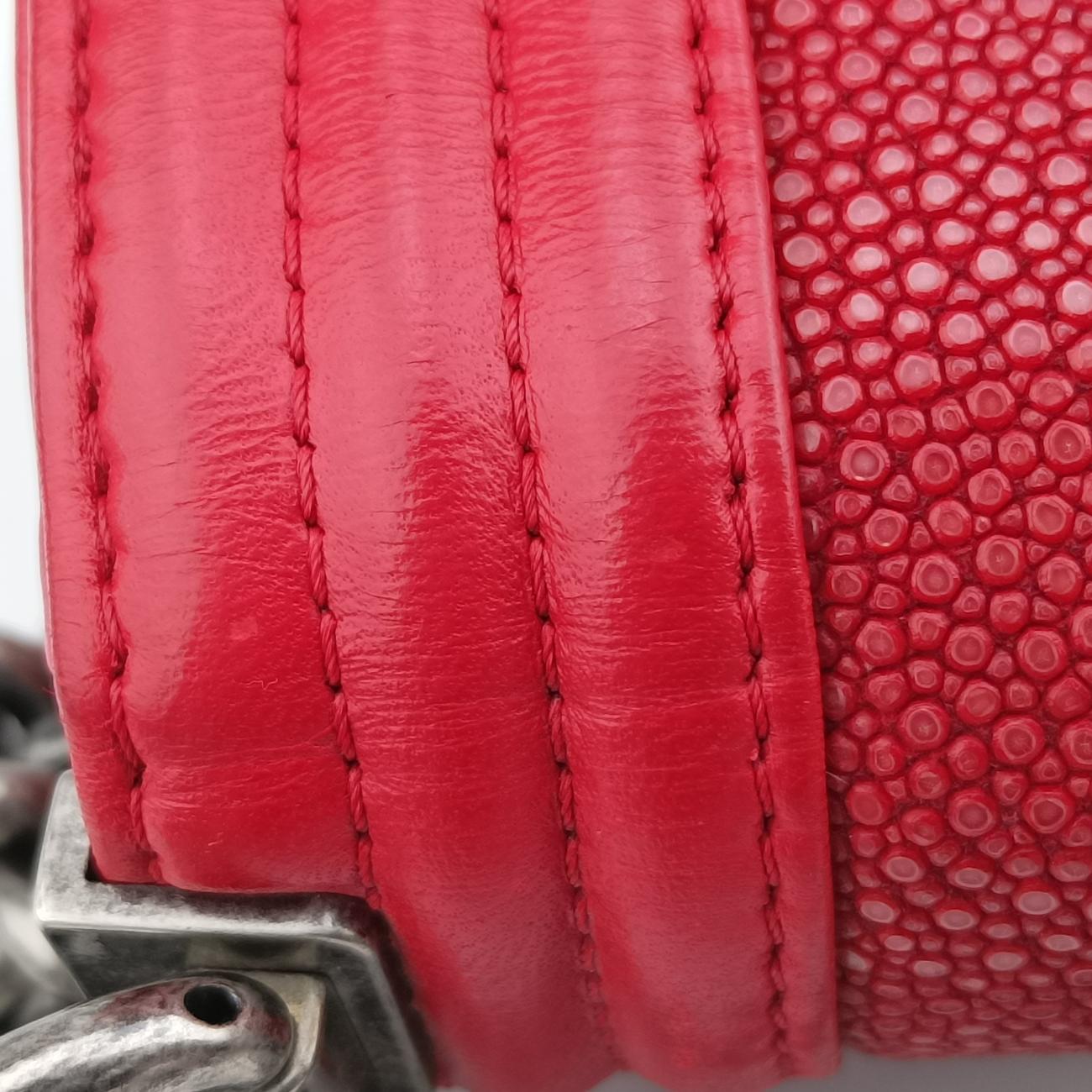 BOY CHANELRedGaluchat Stingray ×lambskinA6713716708938ボーイシャネルレッドガルーシャ スティングレイ×ラムスキンA6713716708938