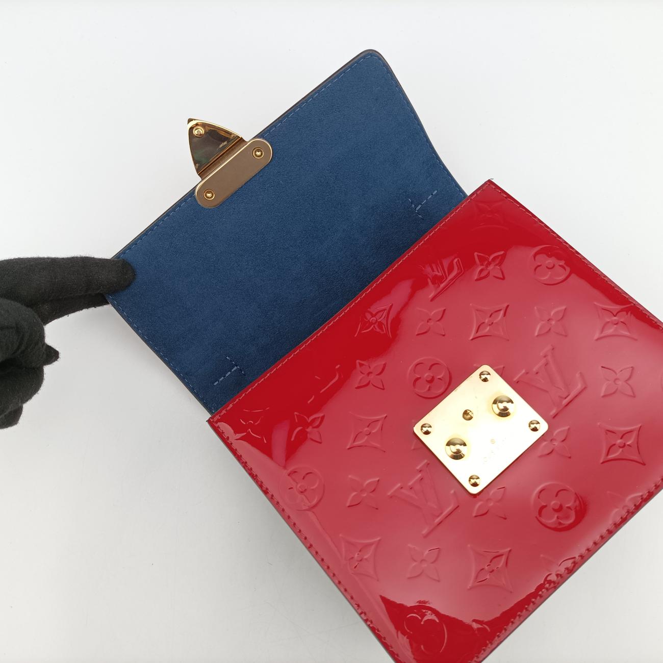 Spring street PMScarlet RedVernis×Leather×Monogram CanvasM90505FK4189 ICチップスプリングストリートPMスカーレットヴェルニ×レザー×モノグラムキャンバスM90505FK4189 ICチップ