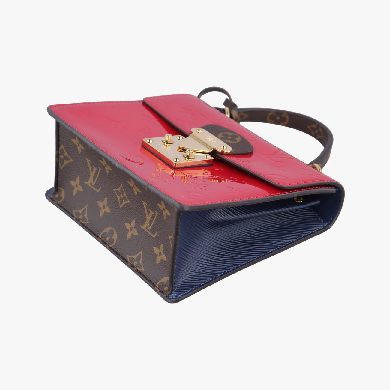 Spring street PMScarlet RedVernis×Leather×Monogram CanvasM90505FK4189 ICチップスプリングストリートPMスカーレットヴェルニ×レザー×モノグラムキャンバスM90505FK4189 ICチップ