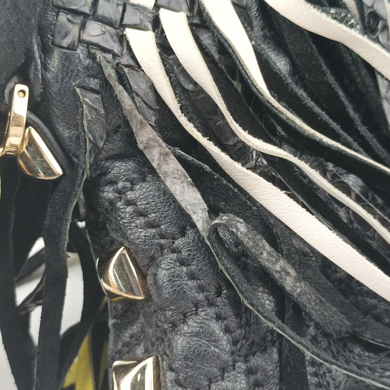 Braided Tassel MedusaBlackLeatherブレイデッド タッセル メデューサブラックレザー