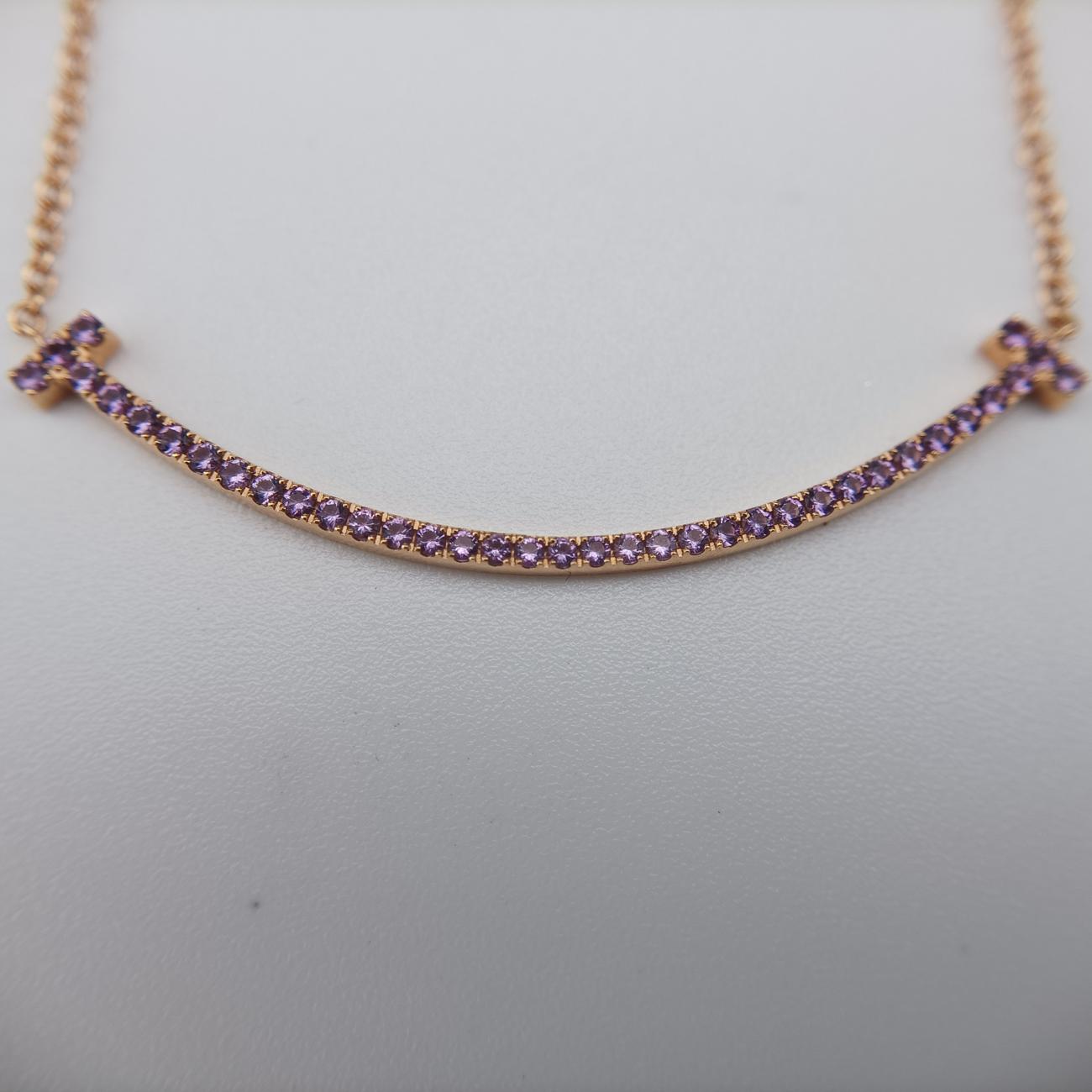 T Smile PendantGolden×PinkAU750Tスマイルペンダントゴールド×ピンクAU750