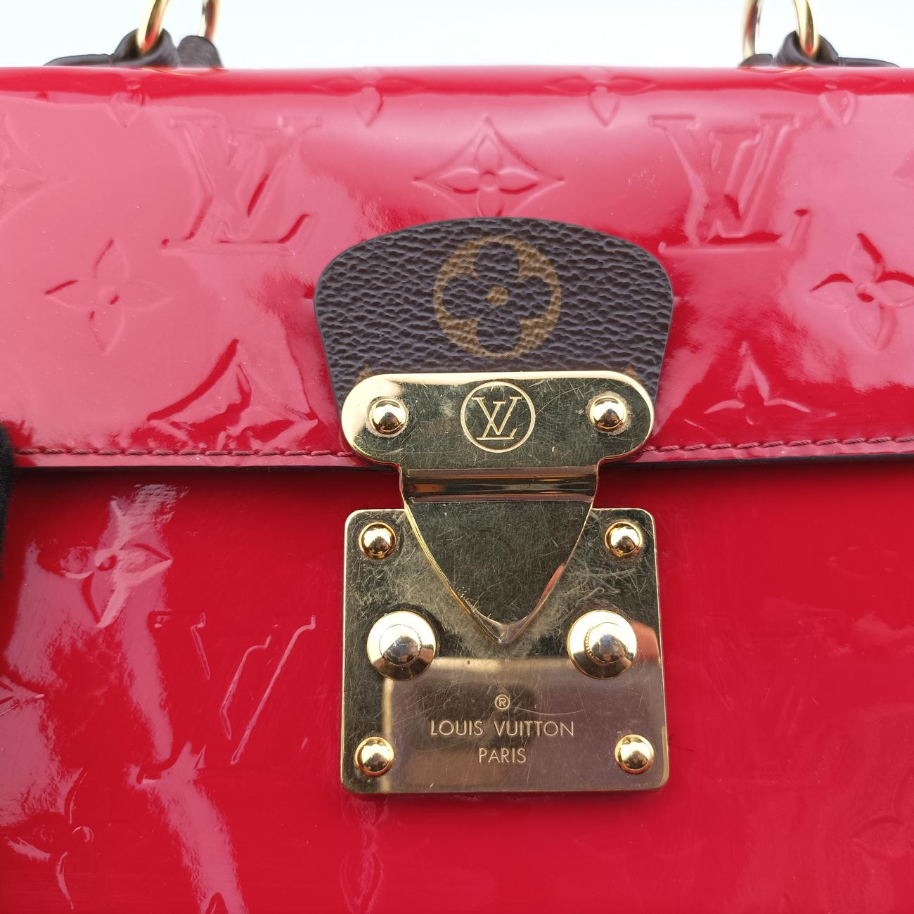 Spring street PMScarlet RedVernis×Leather×Monogram CanvasM90505NZ3159 ICチップスプリングストリートPMスカーレットヴェルニ×レザー×モノグラムキャンバスM90505NZ3159 ICチップ