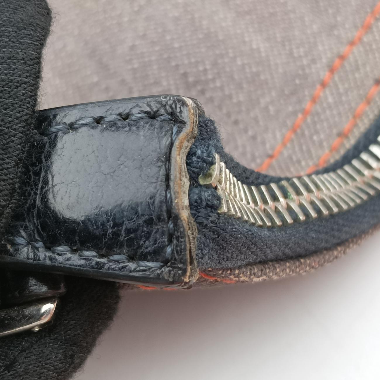 Vintage 2005 Flight Line Trotter Monogram LogoGrey×Orangejacquard08-RU-1005ヴィンテージ 2005 フライトライン トロッター モノグラム ロゴグレー×オレンジジャガード08-RU-1005