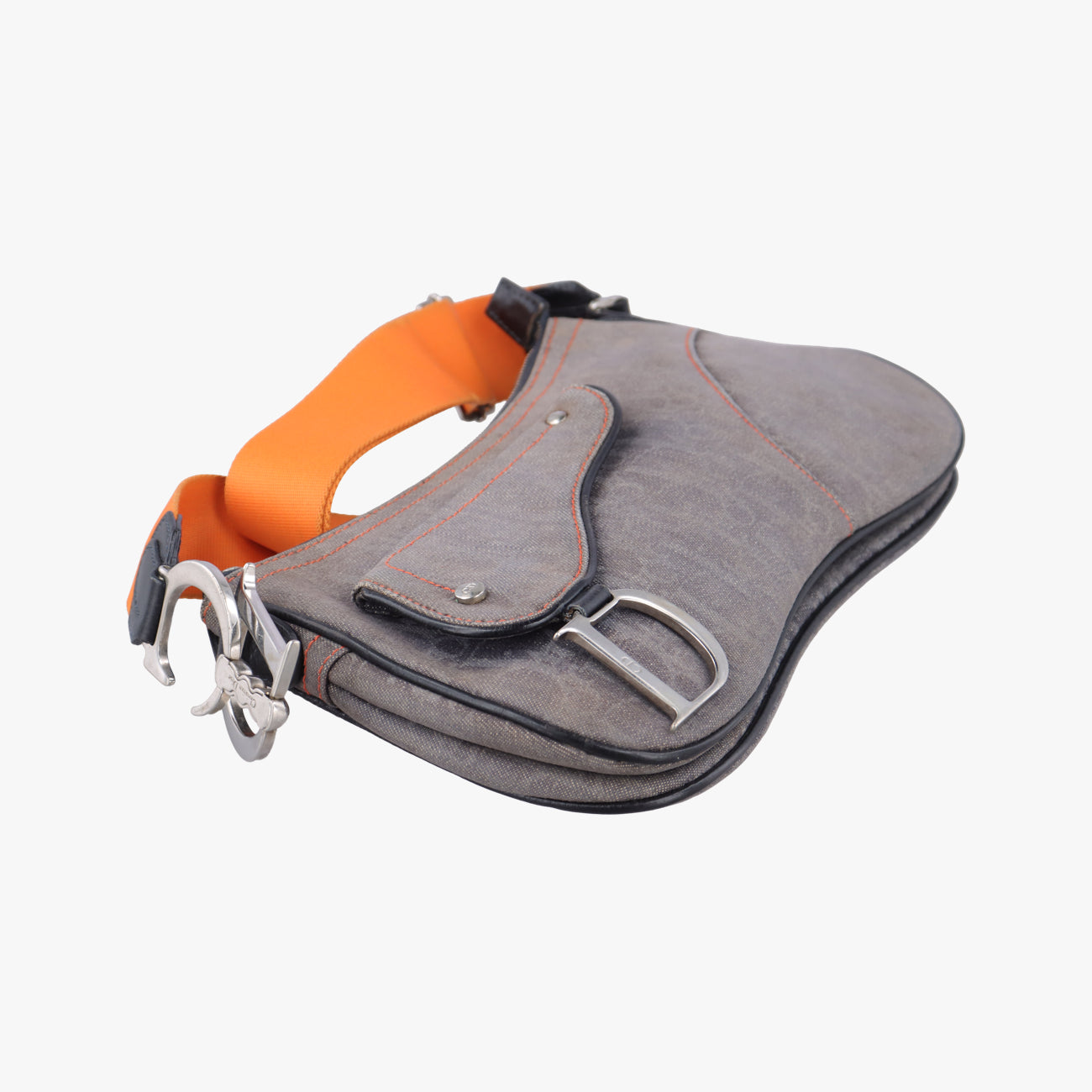 Vintage 2005 Flight Line Trotter Monogram LogoGrey×Orangejacquard08-RU-1005ヴィンテージ 2005 フライトライン トロッター モノグラム ロゴグレー×オレンジジャガード08-RU-1005