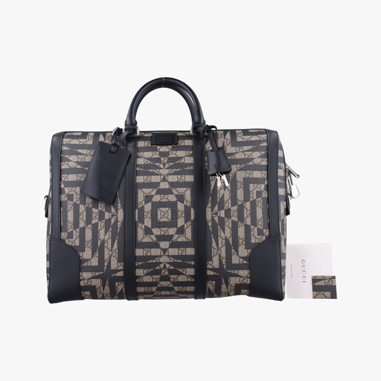 KALEIDObeige×blackPVC coated canvas406384E018901766カレイドベージュ×ブラックPVCコーティングキャンバス406384E018901766