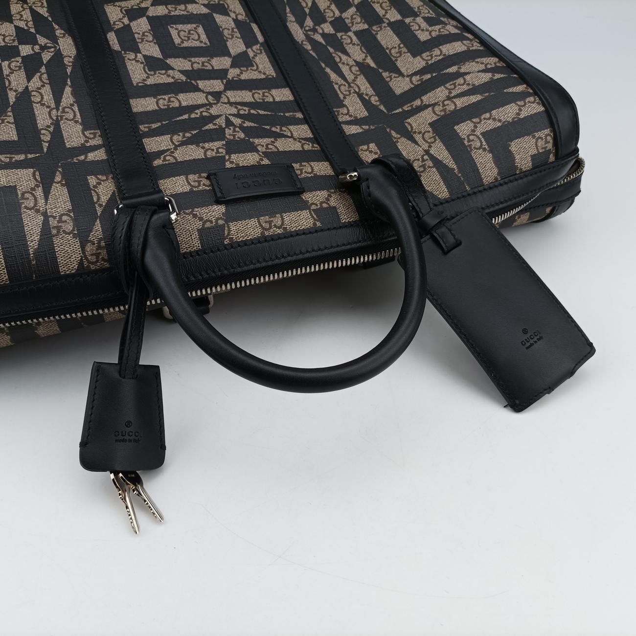 KALEIDObeige×blackPVC coated canvas406384E018901766カレイドベージュ×ブラックPVCコーティングキャンバス406384E018901766