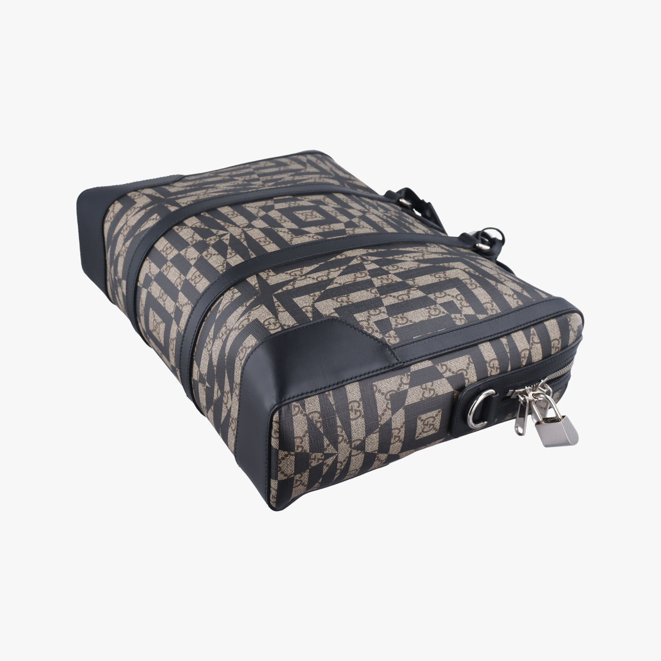 KALEIDObeige×blackPVC coated canvas406384E018901766カレイドベージュ×ブラックPVCコーティングキャンバス406384E018901766