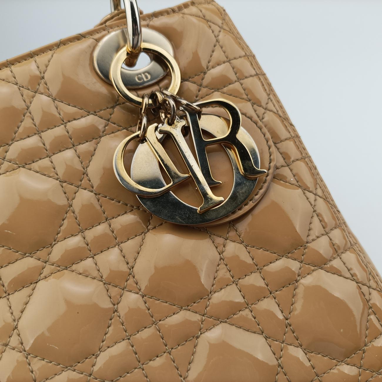 Lady DiorbeigePatent14B-MA-0112レディディオールベージュパテント14B-MA-0112