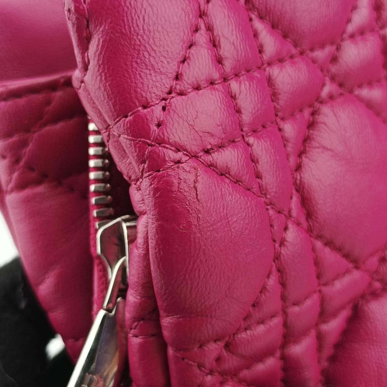 Cannage Dior Soft ShoppingRoselambskin01-BO-0144ディオールソフトローズ レッドラムスキン01-BO-0144