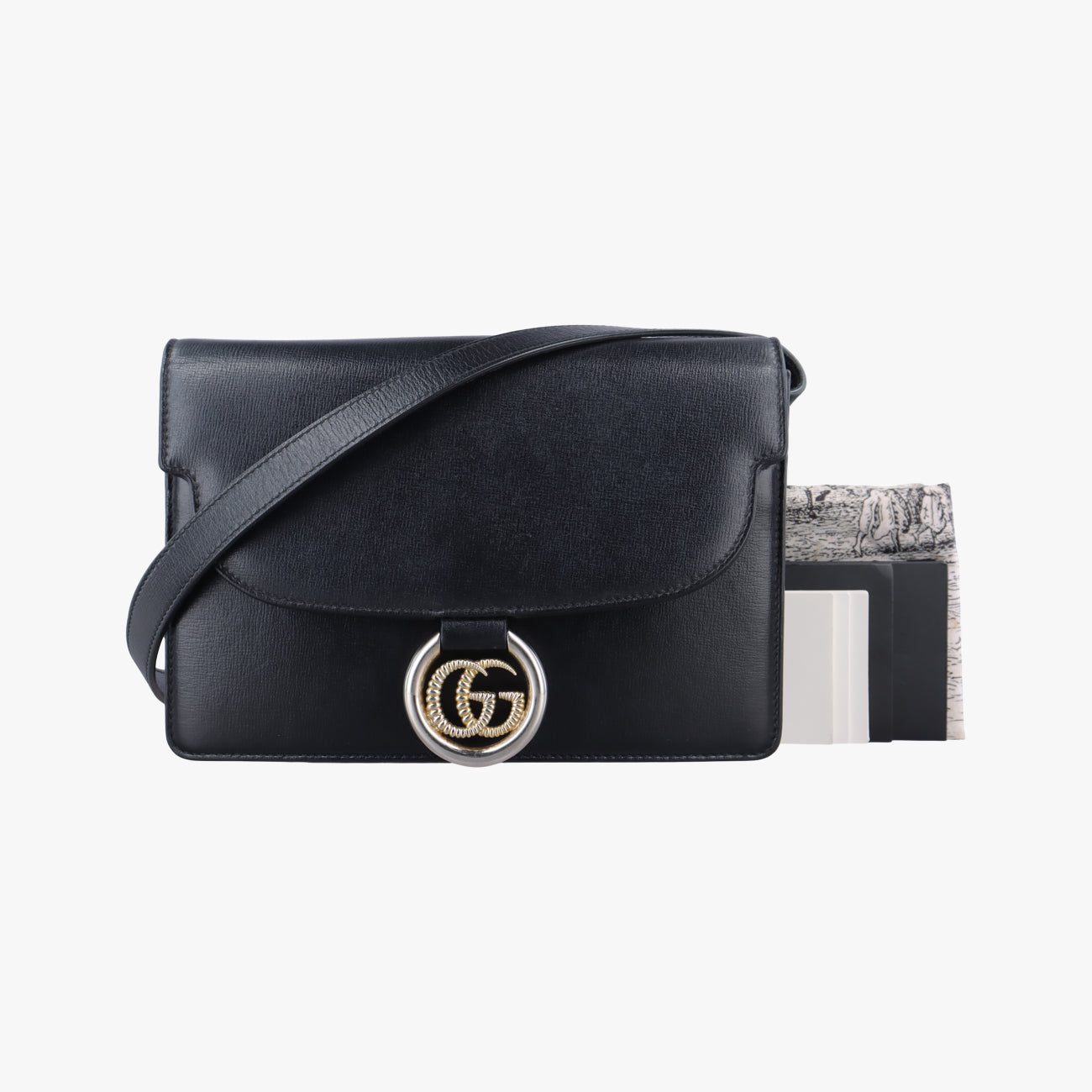 GG Ring GG MarmontBlackLeather589474B029955416GGリング GGマーモントブラックレザー589474B029955416