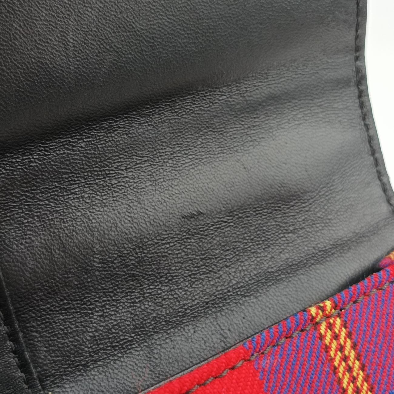 Tartan PrintBlack×Multicolourleather×CanvasCLG 087548460119タータンプリントブラック×マルチカラーレザー×キャンバスCLG 087548460119