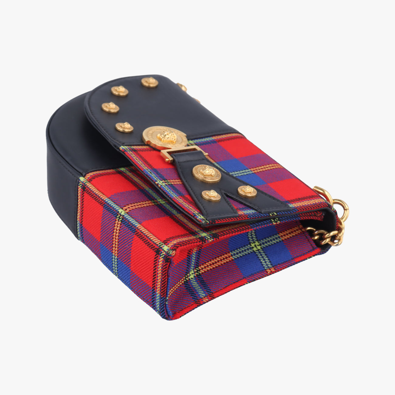 Tartan PrintBlack×Multicolourleather×CanvasCLG 087548460119タータンプリントブラック×マルチカラーレザー×キャンバスCLG 087548460119