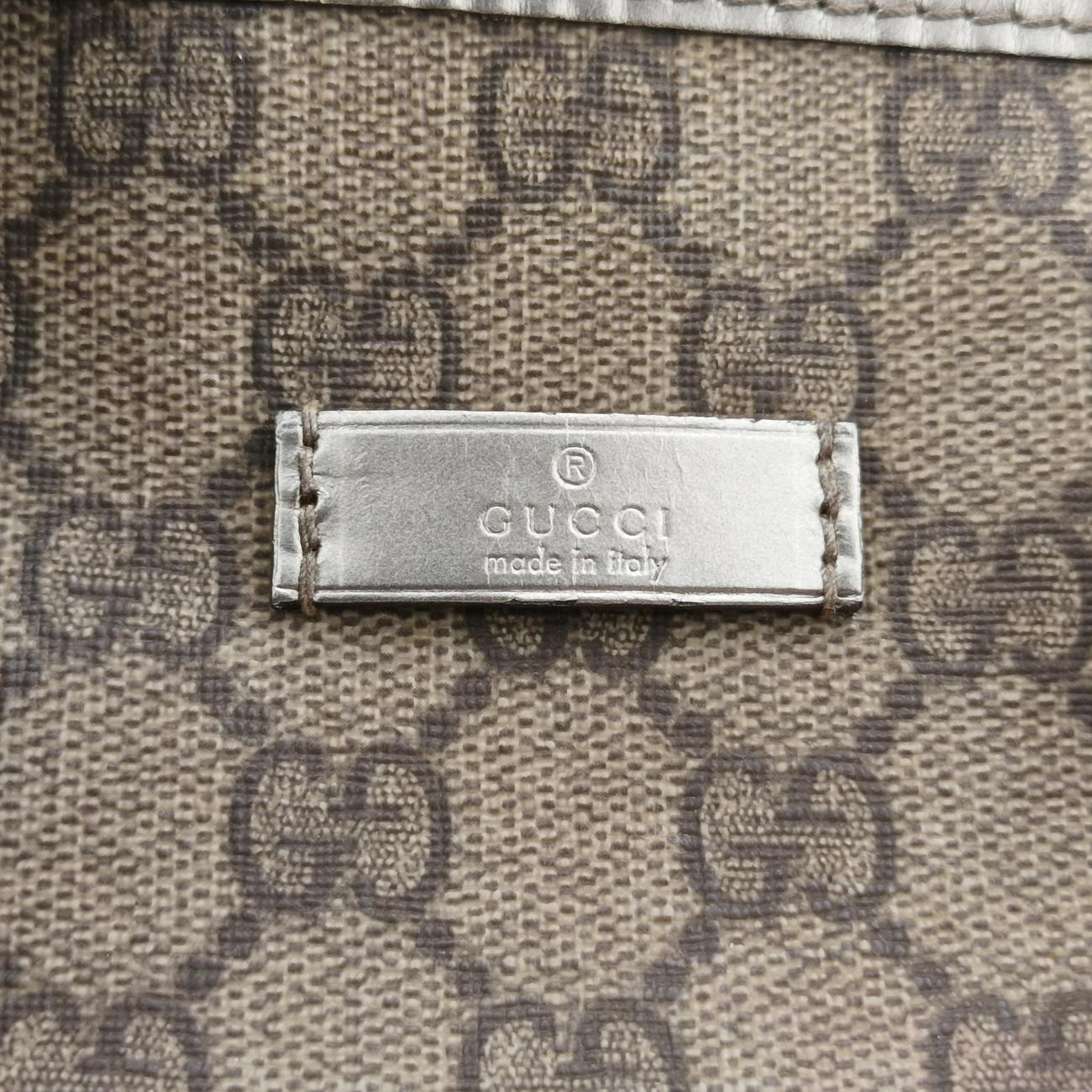 GG plus Spring Joy GG Supreme beige×silver PVC coated canvas 193603 B2181569GGプラス ジョイ GGスプリーム ベージュ×シルバー PVCコーティングキャンバス 193603 B2181569