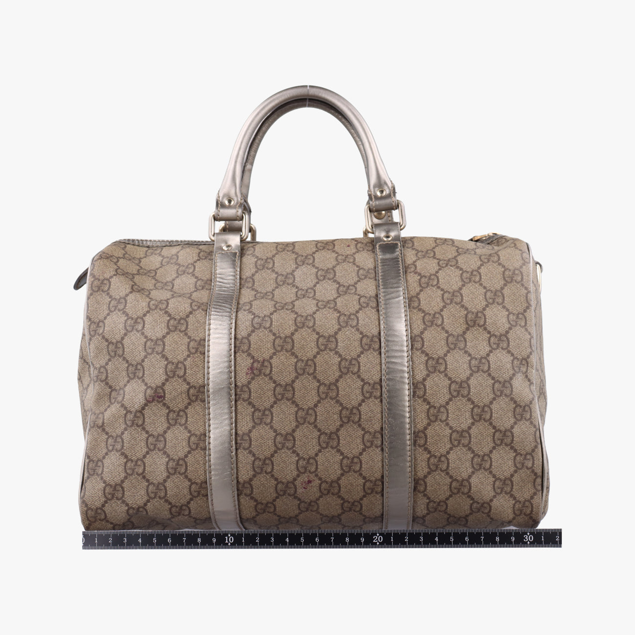 GG plus Spring Joy GG Supreme beige×silver PVC coated canvas 193603 B2181569GGプラス ジョイ GGスプリーム ベージュ×シルバー PVCコーティングキャンバス 193603 B2181569